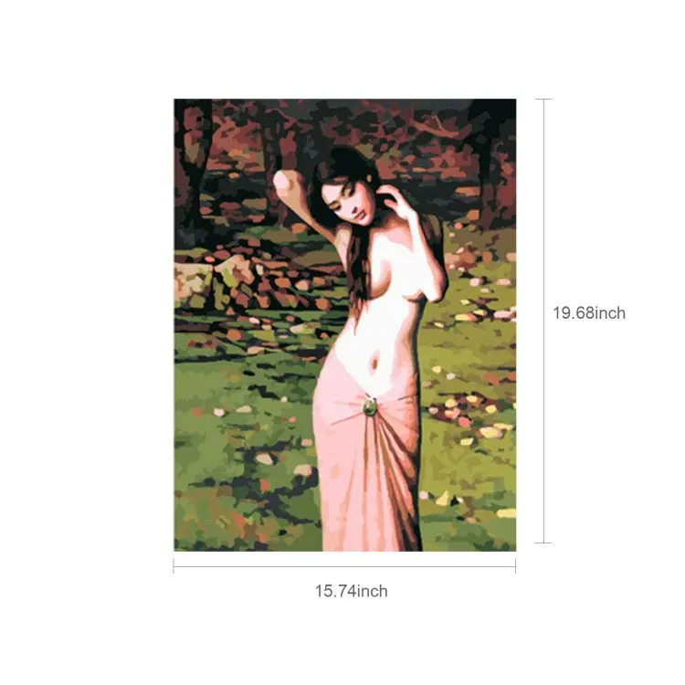 16 X 20 Inch DIY Oil Painting on Canvas Paint by Number Kit Beautiful Women Pattern for Adults Kids Beginner Craft Home Wall Dec