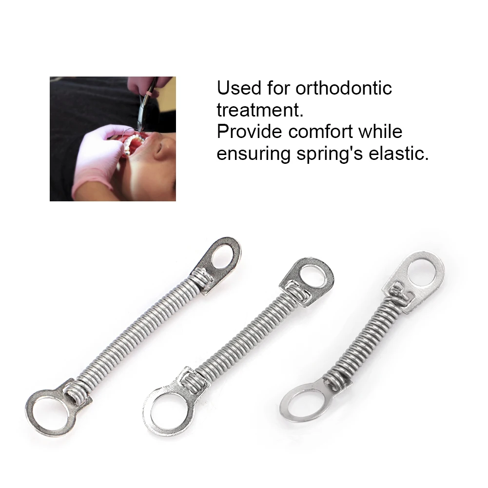 10 Pcs/Bag Dental Orthodontic Closed Coil Spring NITI Alloy Light/Medium Force 6Size Braces For Teeth Brackets Consumables Tooth