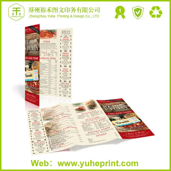 restaurant new fashion design western food menu