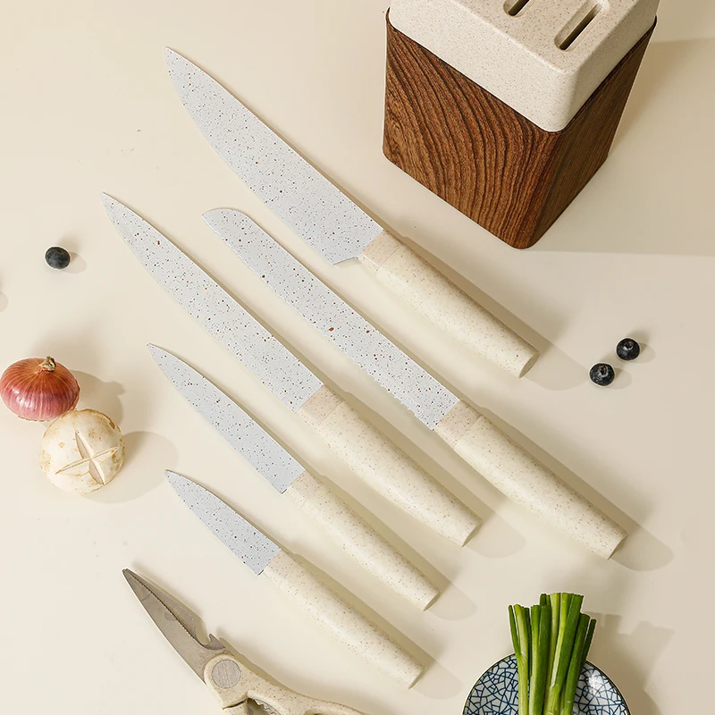 Professional pp handle kitchen knives stainless steel kitchen knife sets