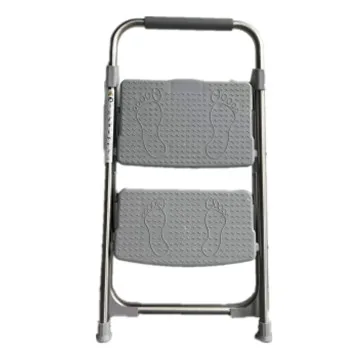 2023 new style two step household ladder stainless steel step ladder with 150kgs safe standard for home use