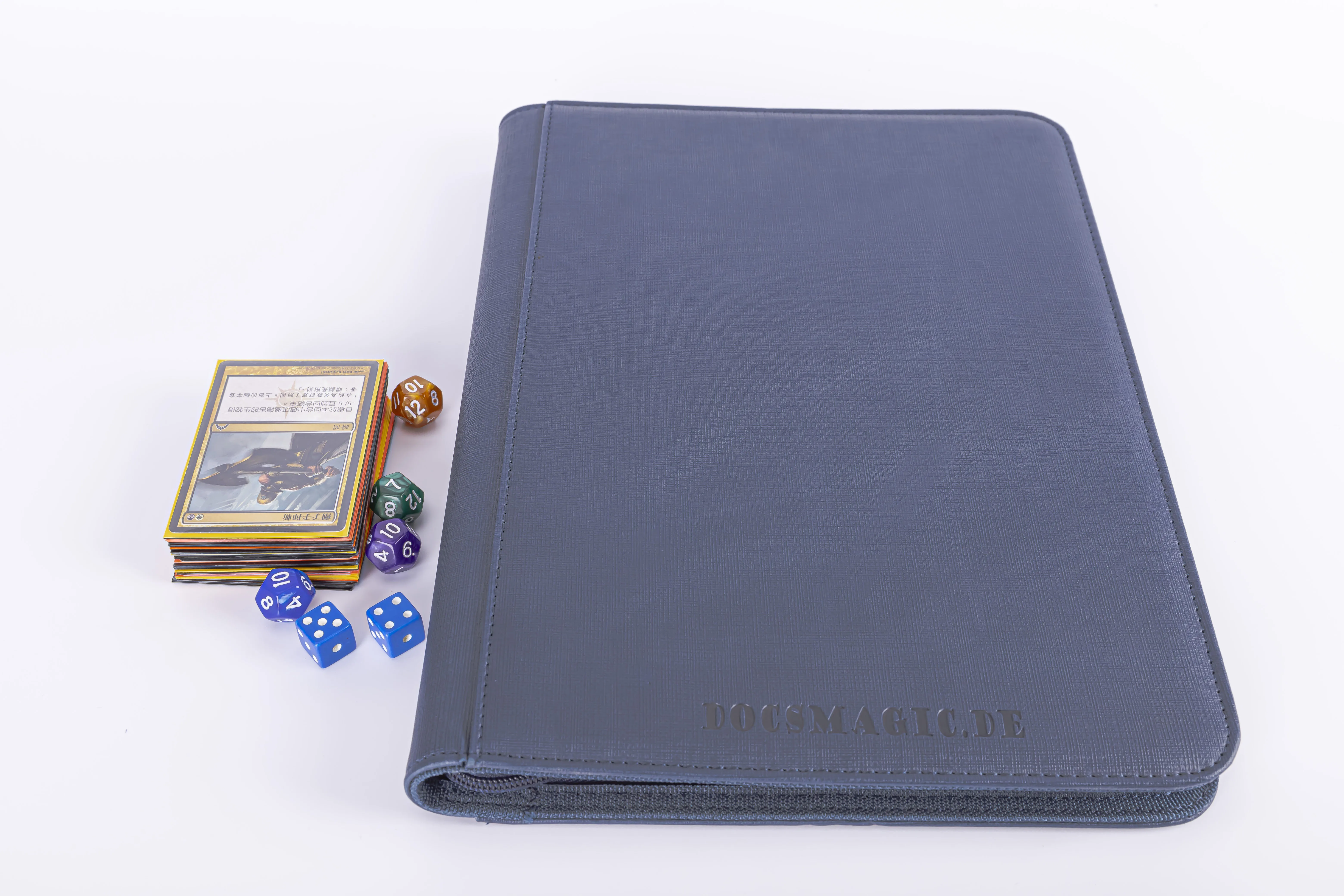 Folio 4 Pocket Album Leather PU Portfolio Binders With Elastic Band Closure