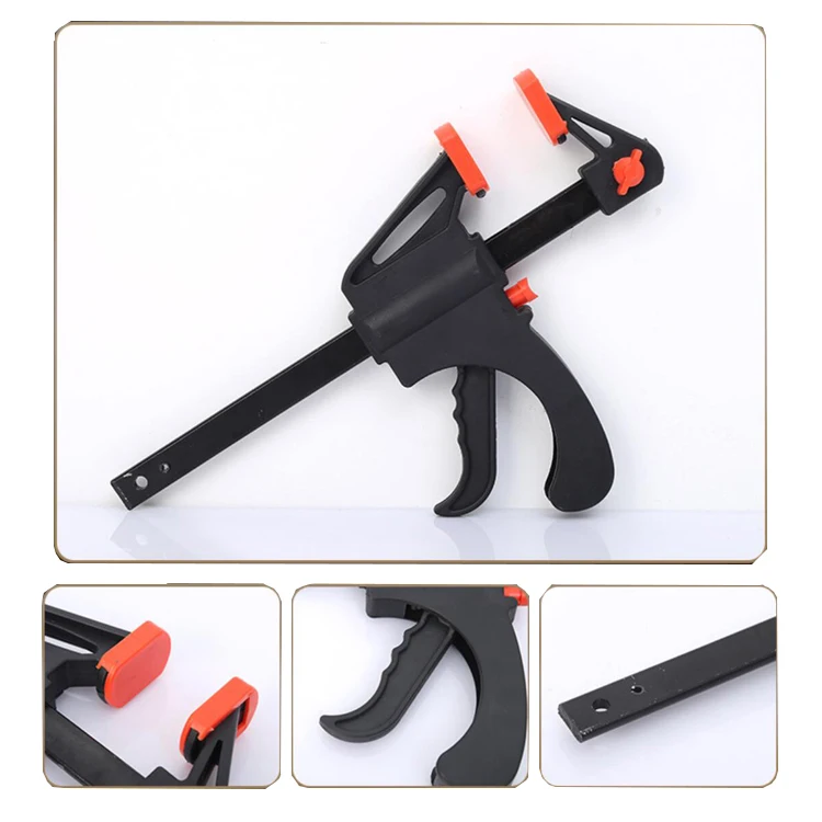 Spreader Work Bar Clamp F Clamp Gadget Tool DIY Hand Speed Squeeze Quick Ratchet Release Clip Kit Wood Working 4inch