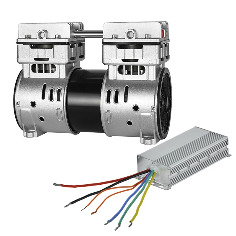 DC12V /24V 750W brushless Air compressor pump 1HP DC Air compressor Motor inverter air compressor oil free