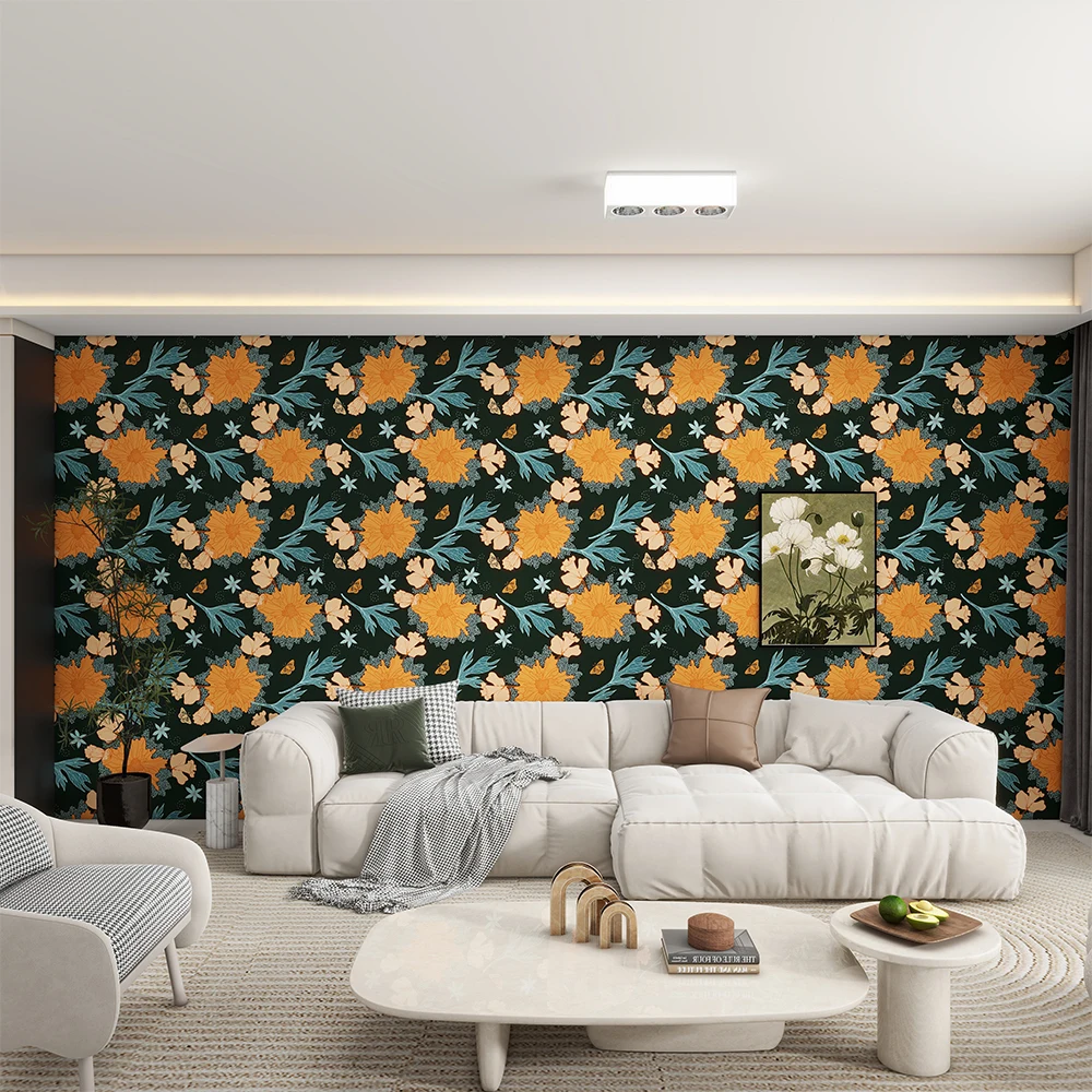 DUUEIHHUER Modern Self-Adhesive 3D Green Leaf Wall Sticker Stock Waterproof Peel-Off Wallpaper for Soundproof Apartments