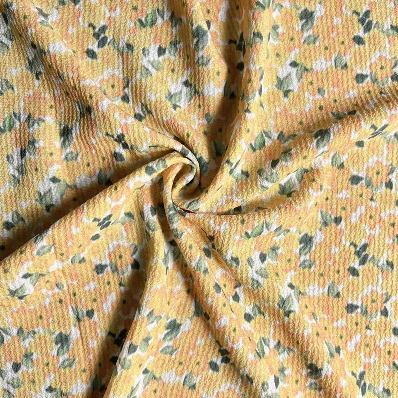 Customized Soft Hand Printed Recycled Eco-Friendly Pop Chiffon Fabric Sustainable Polyester Eco-friendly Printed Fabric