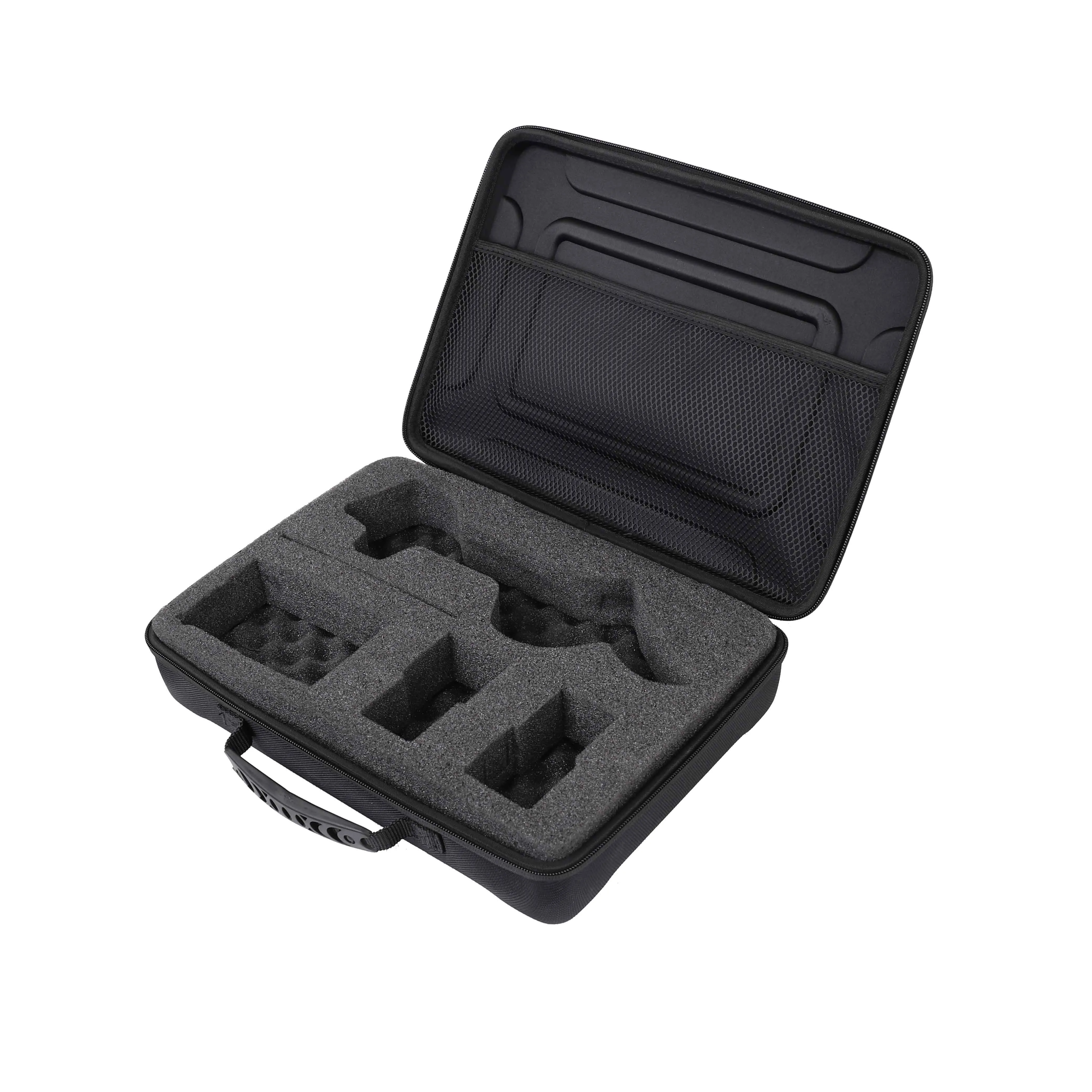 Factory wholesale customized protective EVA carry case with pocket, custom tool case hard shell with zipper