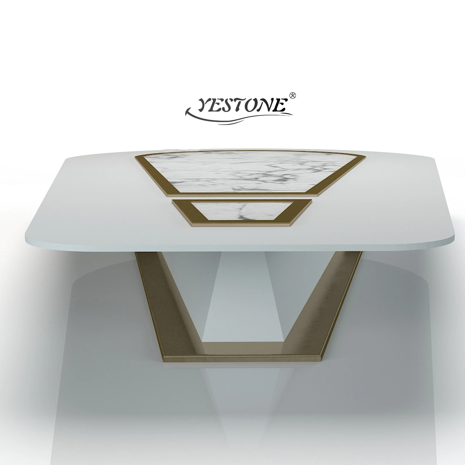 YESTONE motorized lcd monitor pop up for conference table O shape 20 set stone conference table meeting table