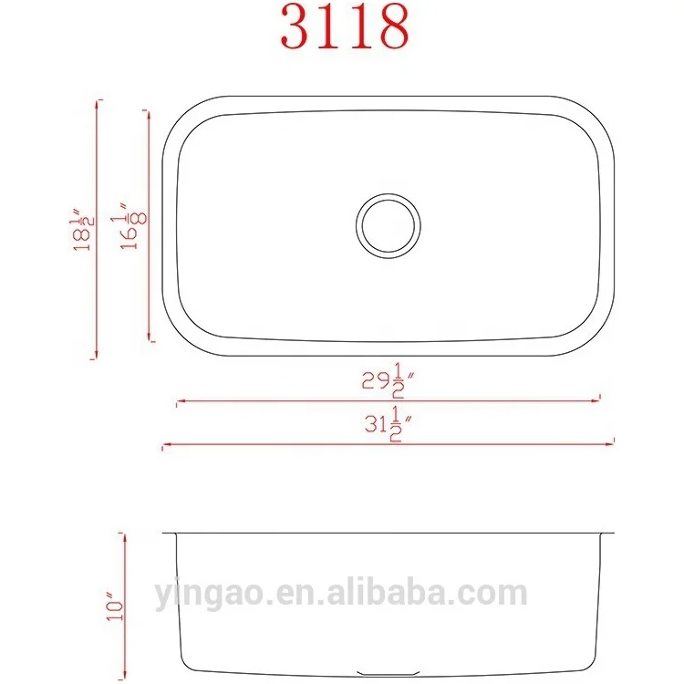 Заводская поставка, квадратная одноразмерная Пакистанская чаша, Коммерческая раковина из нержавеющей стали