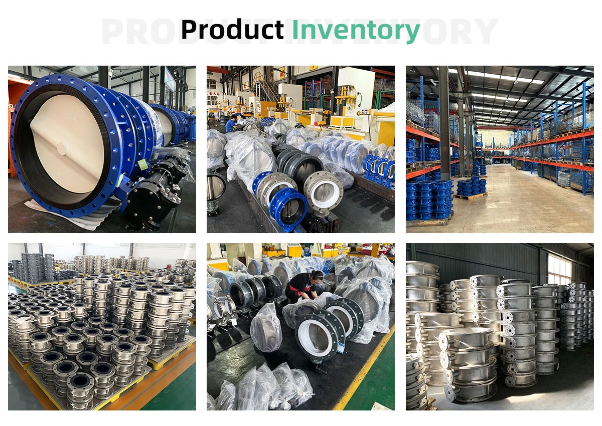 Gearbox 6 inch DN100 Ductile Iron Epdm Rubber Seal flange worm gear butterfly valve