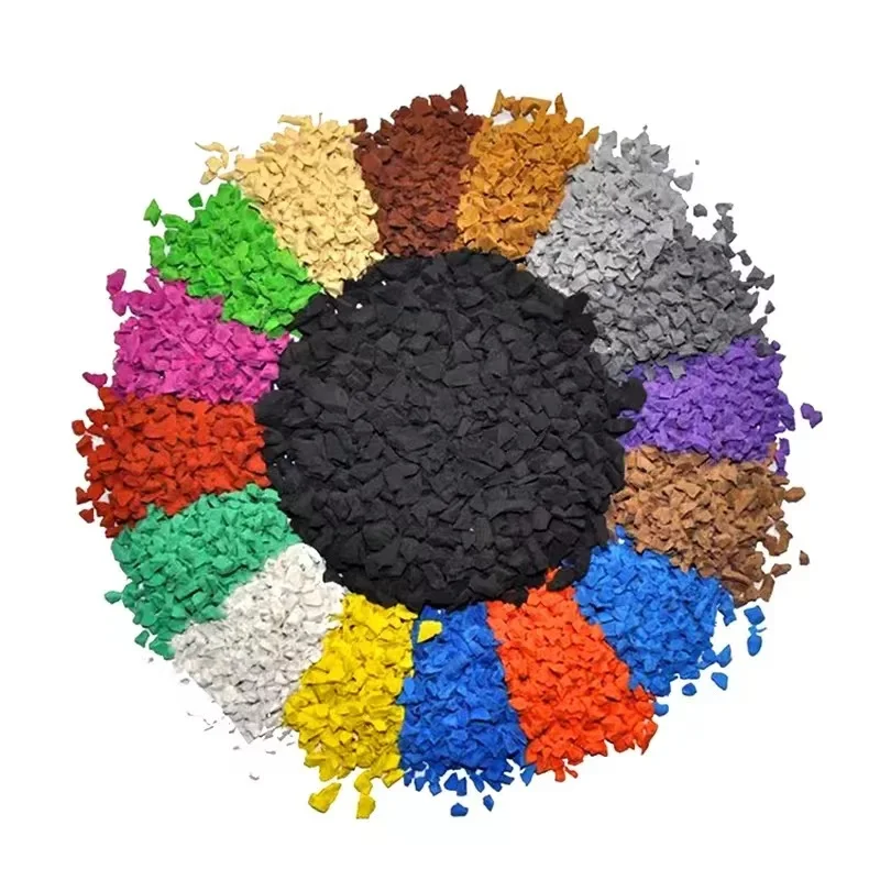 Durable Recycled Wetpour Colorful EPDM Rubber Granules for Outdoor Sporting Surface Floors with Competitive Price