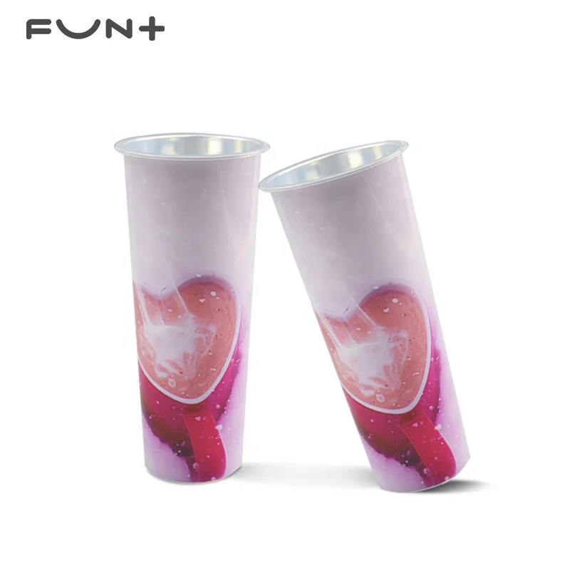 700ml 24oz film inner PP injection molding  milk tea cup or juice cup for coffee shop