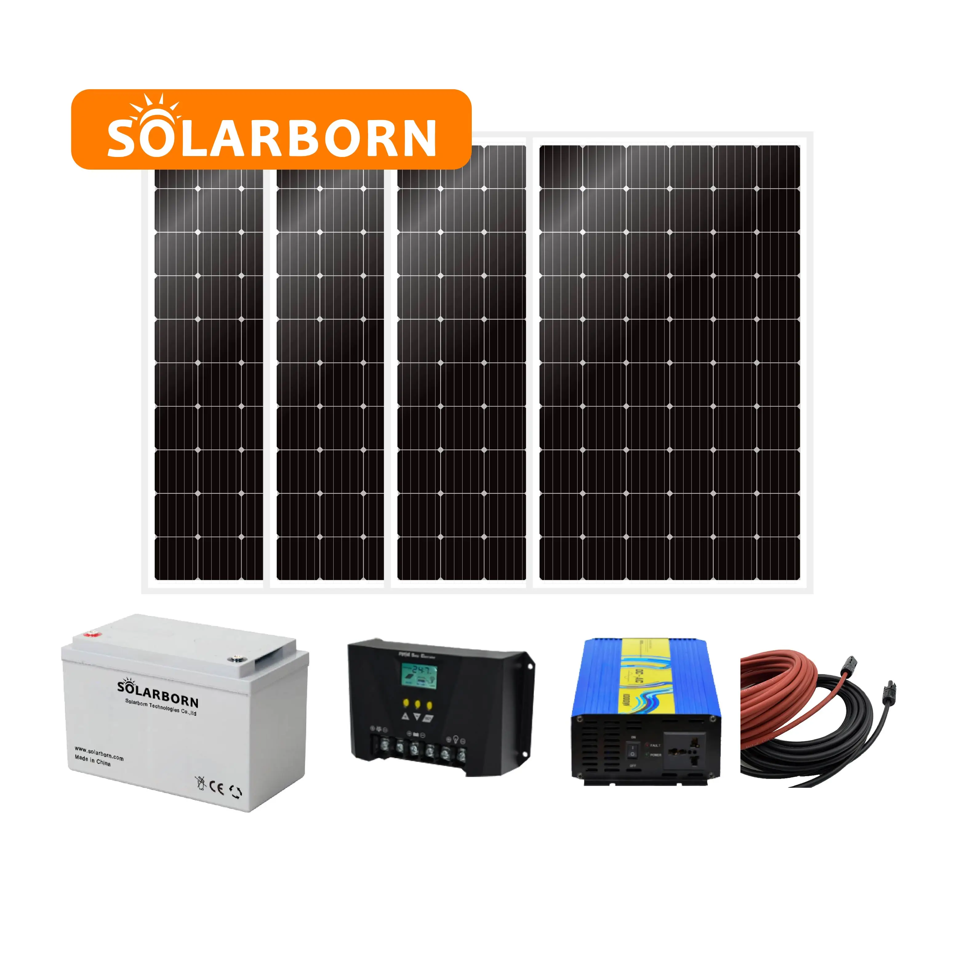 Solarborn off grid 2kw 3kw 5kw 10kw price home power solar energy system other solar energy related products