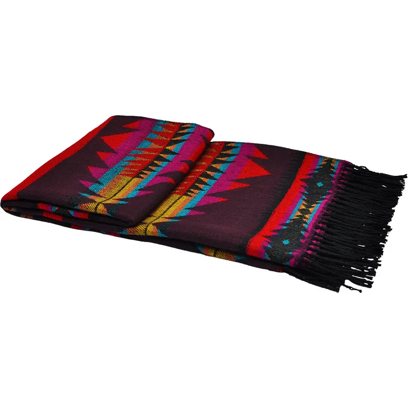 BLUE PHOENIX aztec blanket 100% acrylic jacquard classic soft cashmere feel cheap price for travel sofa couch