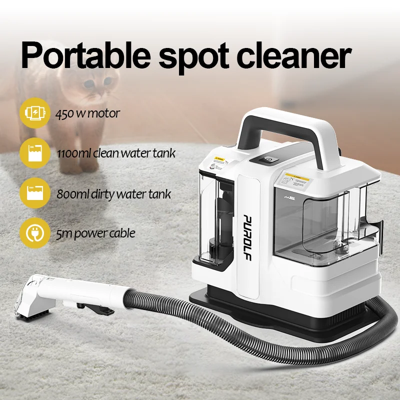 450w Wet And Dry Vacuum Cleaning Portable Car Sofa Carpet Cleaner Fabric Washing Upholstery Tapijtreiniger Curtain Spot Cleaner