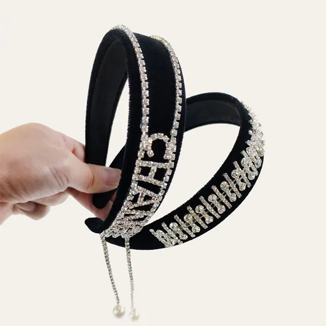 
2021 Super Fairy Rhinestone Tassel Headband Out Fashion Luxury Ladies Hair Accessories 