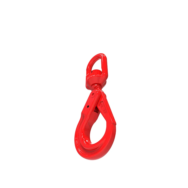 Shenli rigging G80 Alloy Steel swivel self-locking hook/self locking hook with bearing