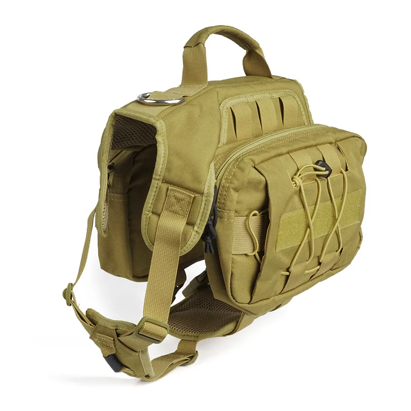 Molle System Tactical Dog Harness Vest Safety Easy Control K9 Dog Backpack Training Harnesses for Large Medium Sized
