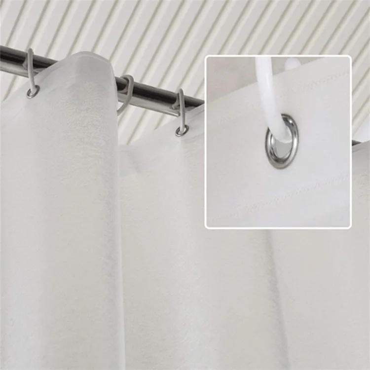Latest Design Bathtub Decoration 3D Silk Stripe Translucent Shower Curtain For Bathroom