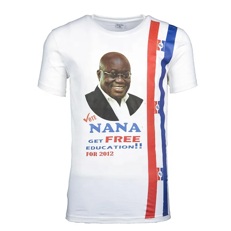 High quality white t-shirt cheap price shirts for men election campaign casual t shirt dress