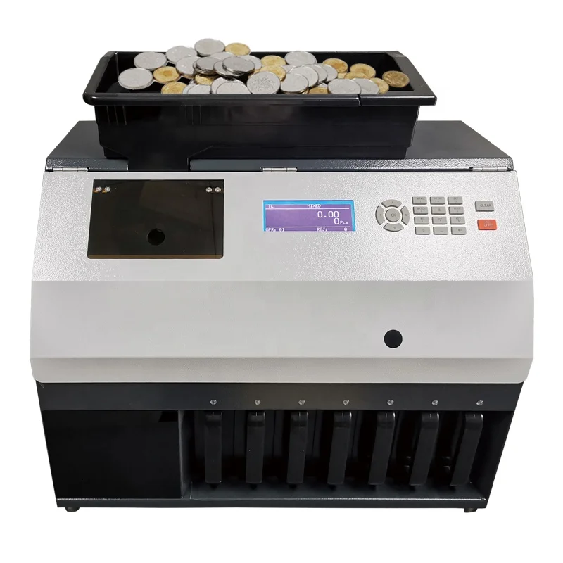 CS-610-3 Best quality coin sorting machine Up to 7 pockets cash coins sorter/counter for worldwide Support software upgrade