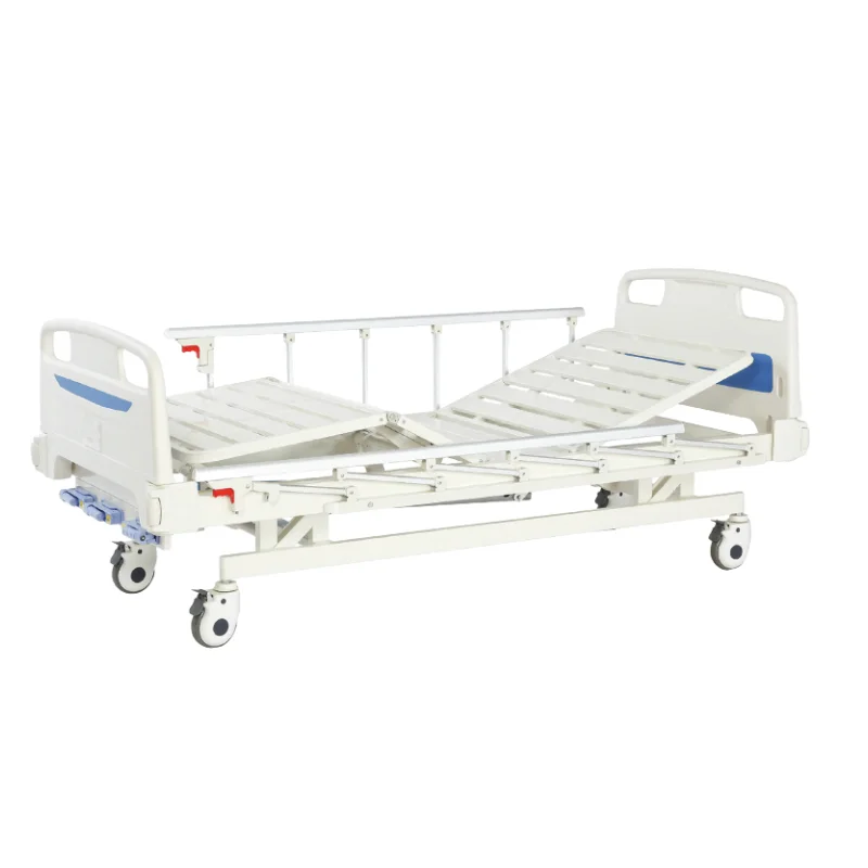 Hot sale 3 Cranks Manual Medical Patient 3 Function Hospital Bed for Elderly