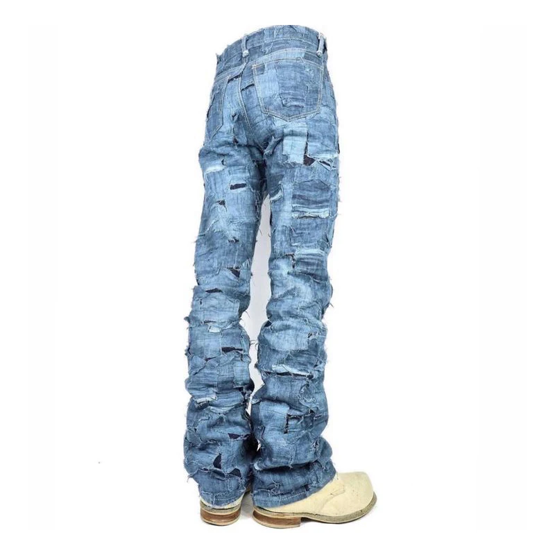 DiZNEW Manufacturers produce customized new personality ripped jeans for men
