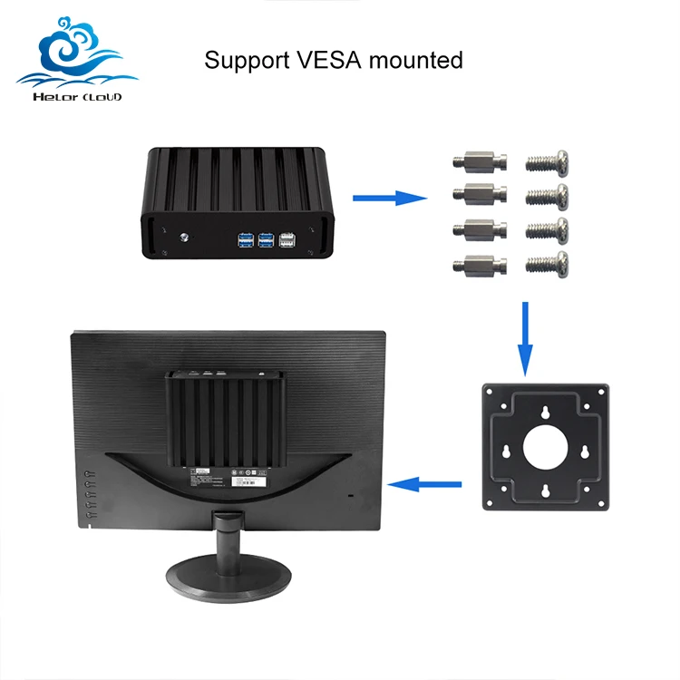 Мини ПК Win 10 DDR3 RAM мини компьютер настольный Core i7 7500U i5 7200U i3 7100U 4K HTPC TV Box USB3.0 WIFI