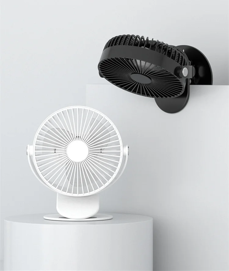 Mini Rechargeable Baby Stroller Clip Fan Usb Ventilation Desk Stand Fan Led Light Cordless Fan With Clip