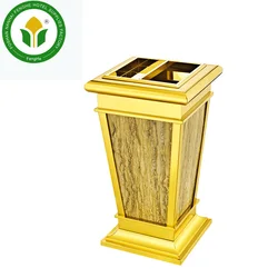 Голден лобби отеля, общественная мусорная корзина из нержавеющей стали, мусорная корзина