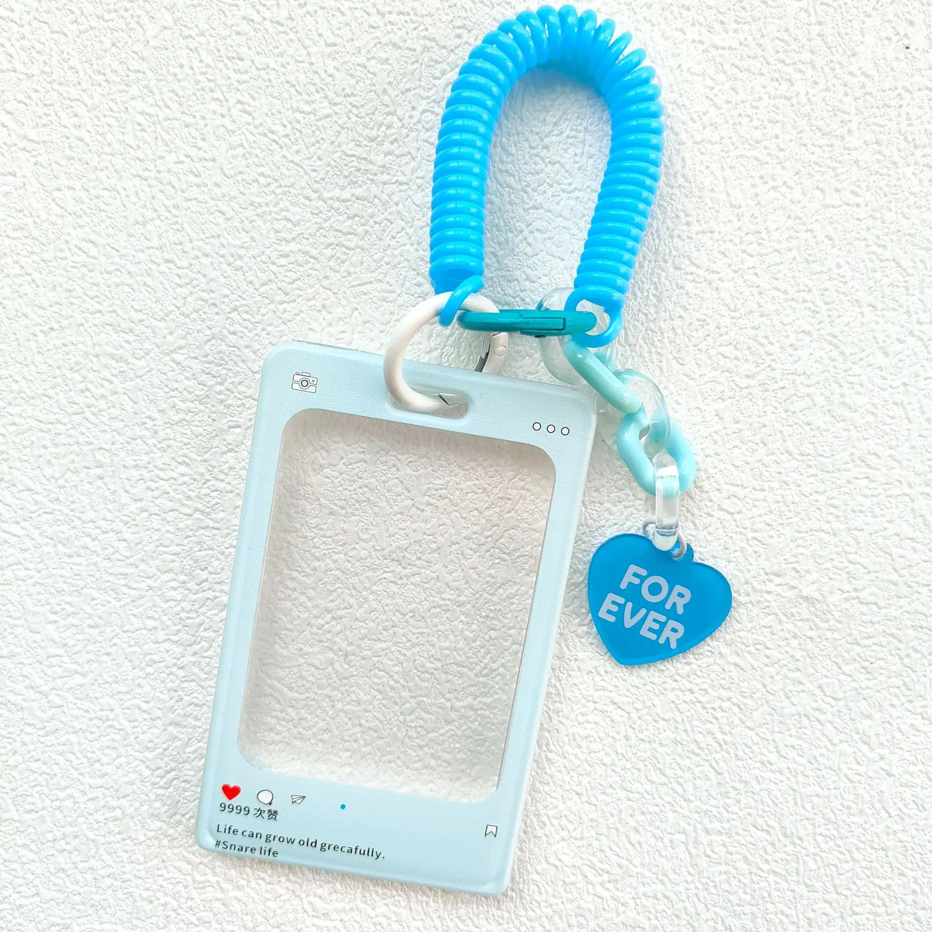 2024 New Arrival Acrylic Photo Card Holder Keychain INS DIY Idol Photo Frame Sleeves With Chain Kpop Frame Keychain