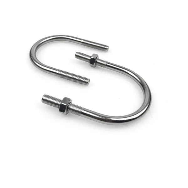 
AISI 304 round U bolt with nut and plate M16 