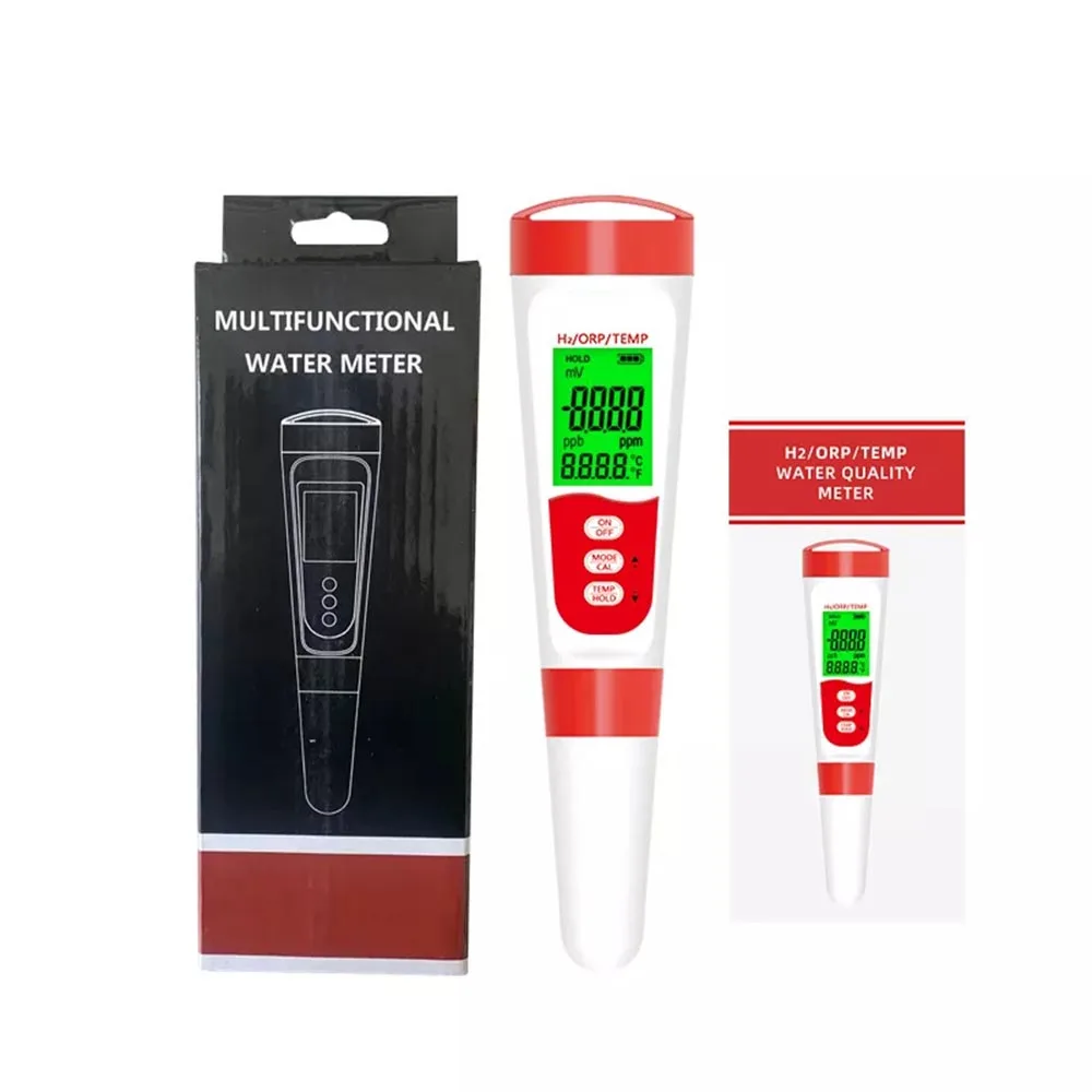 3 in1 H2/TEMP/ORP Meter Hydrogen Rich Test Pen for Aquarium Hydrogen Water Sources with More Accurate Calculation RH31