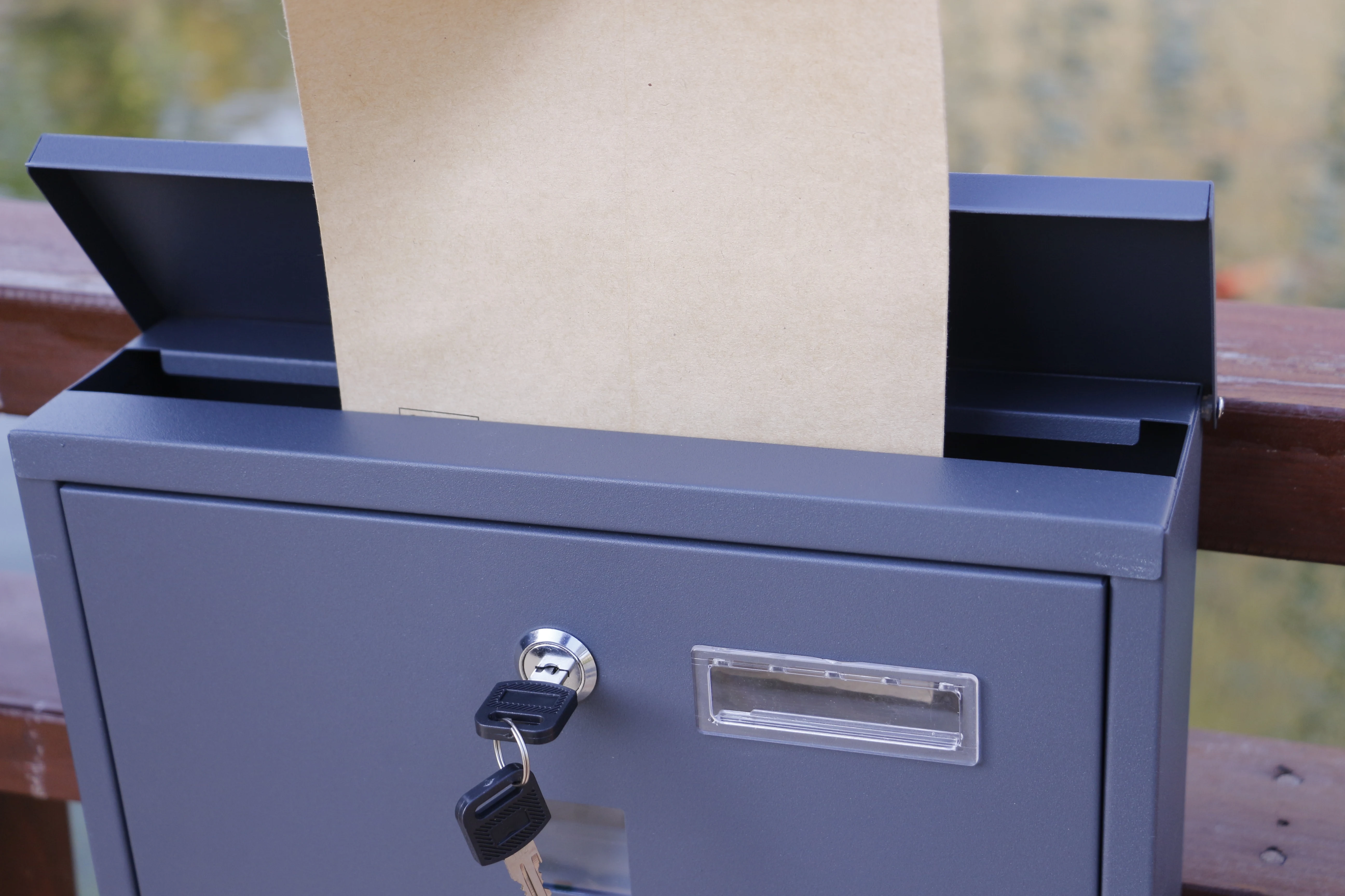 Modern Exquisite High Quality Steel Outdoor Post Office Mail Box With The Cylinder