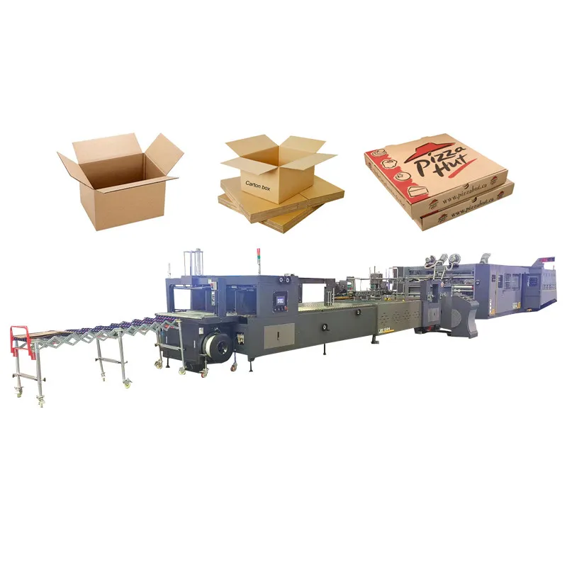 Flexo Box making machine packaging forming machines carton slotting die cutting making fold glue bundling machine