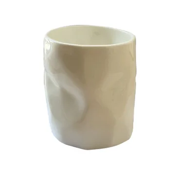 Creative irregular bone china ceramic water cup tea mug handmade