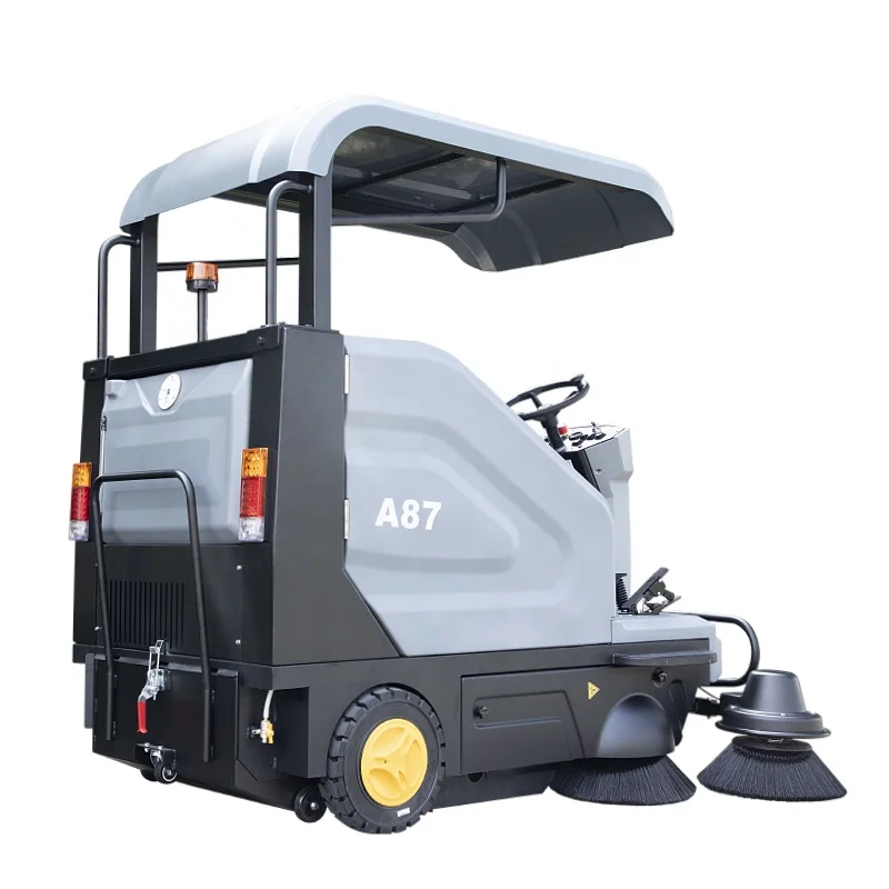 big stable and strong chassis large size industrial factory warehouse street floor road vacuum sweeper cleaning machine for sale