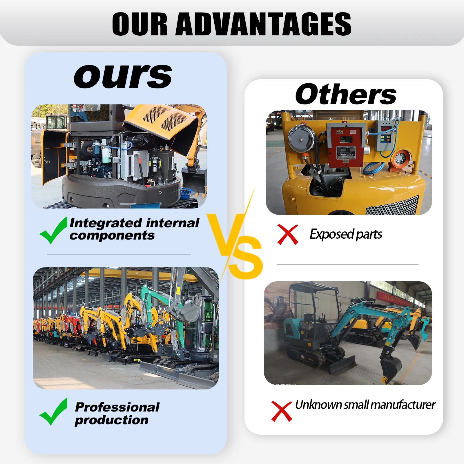 Hot selling 2.5T3.5T6.5T engineering excavator for railway construction