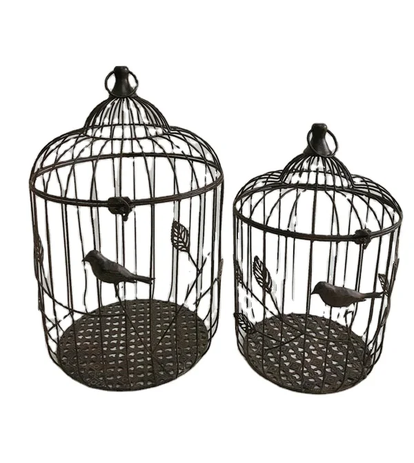 
Wire 2 Sets Hanging Bird Cages Metal Cast Iron Pet Cages Animal Carriers & Houses All Seasons Eco-friendly Stocked Button Slings 