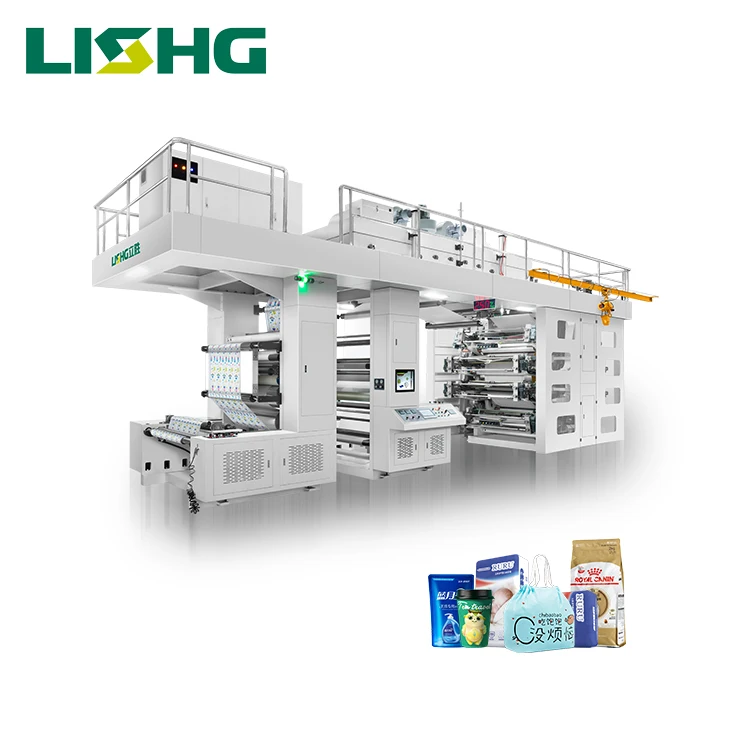 One-stop flexo printing service 8 colors flexo printing press centrel drum flexo packaging printing machine