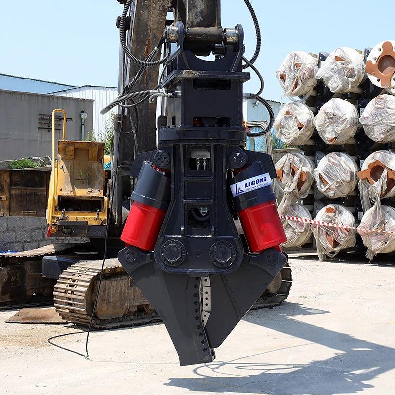 Excavator rotating two cylinders scrap metal shears,concrete pulverizer,changeable blade shears for sale