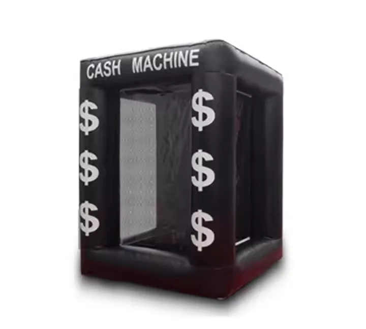 Factory price custom inflatable cube cash machine game frame high quality PVC inflatable cash machine