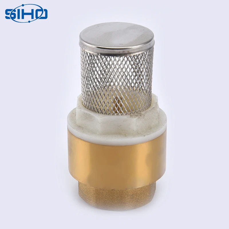 Brass Check Valve with Ss Filter/foot Valve with Filter Standard Water Brass Body Safety Medium Temperature,normal Temperature