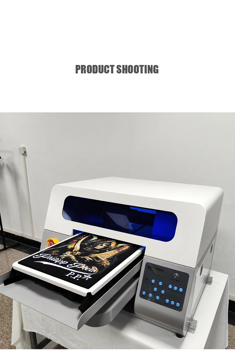 High quality  Dtg t- Shirt Printing Machine A3 6 Colors 3d Photo Effect Textile Printer Use For Fabric Printing
