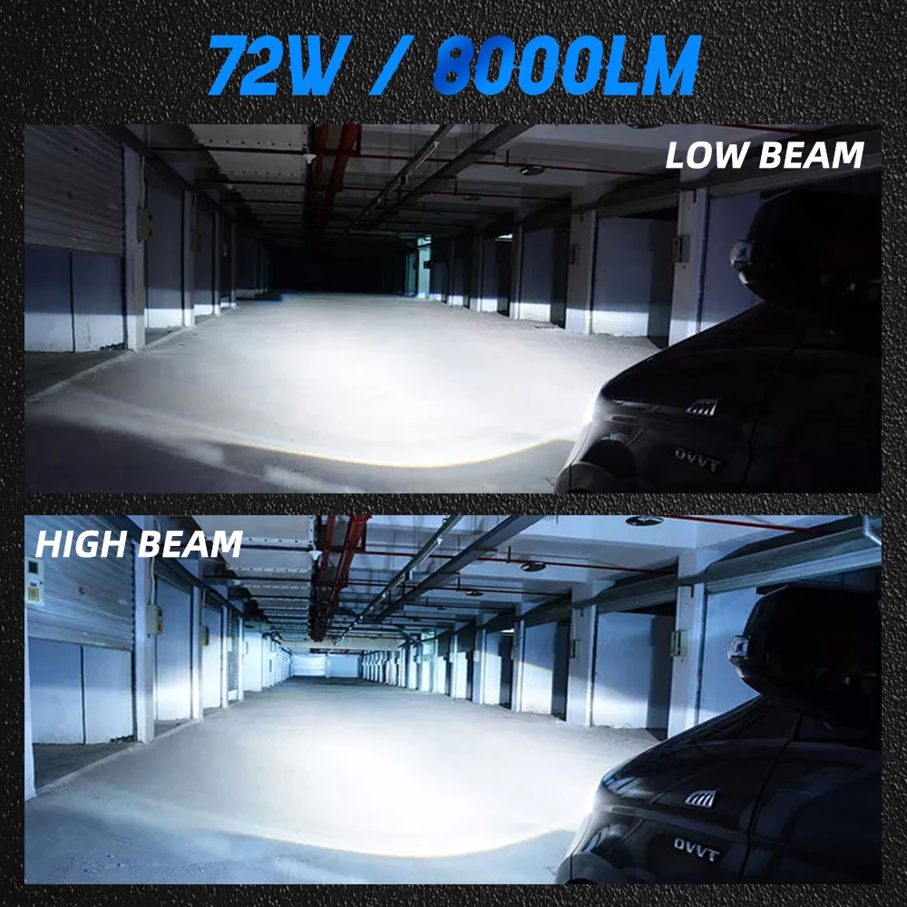 2020 Auto Faros led head light Bulbs F6 High Lumen 12000LM Fan H1 9005 9006 H11 H7 H4 F6 Car Led Headlights