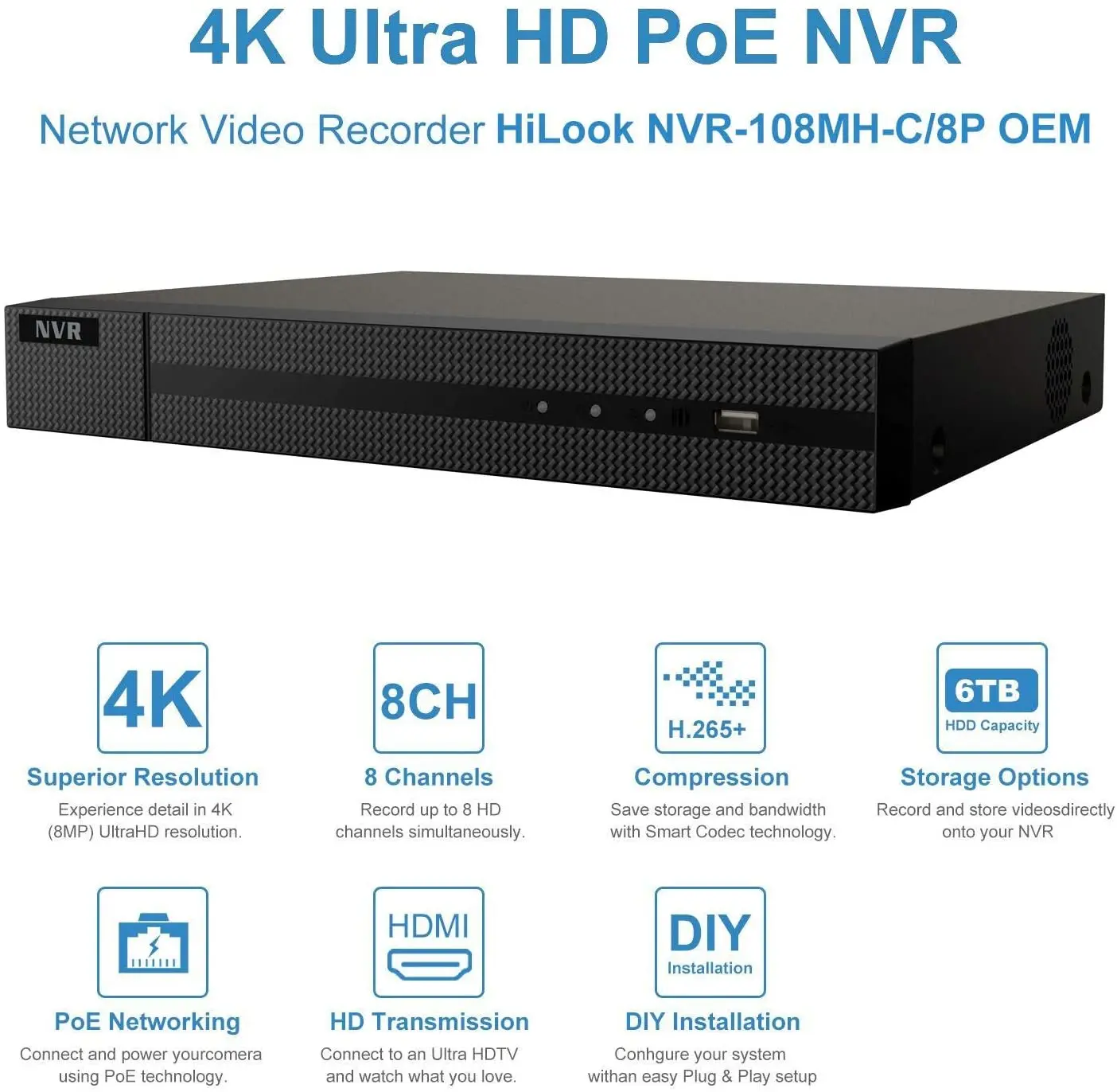 Anpviz комплекты охранной системы видеонаблюдения 8CH 4K 8MP NVR 8 шт. купольная POE наружная IP-камера Аудио с микрофоном P2P View