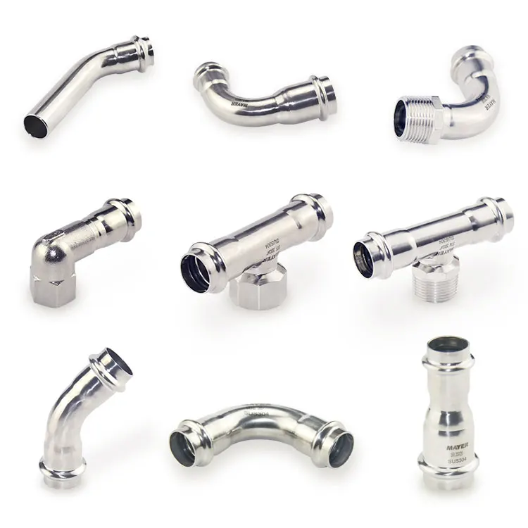China Supplier stainless steel pipe fitting  names and parts tee ELBOW Coupling Union