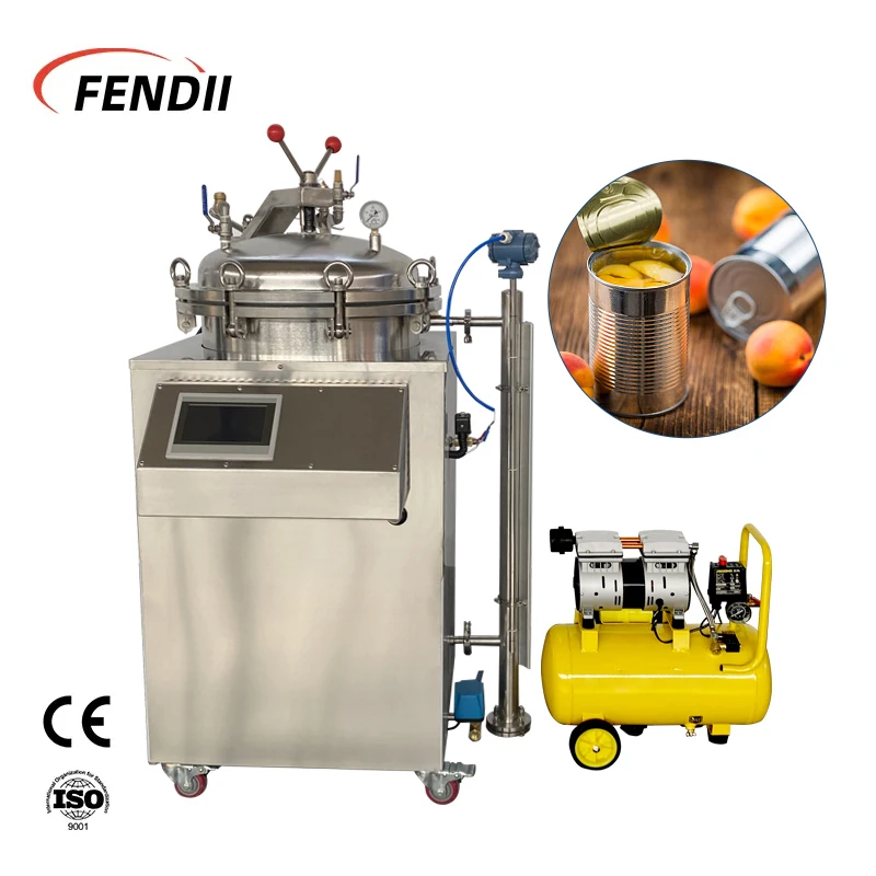75L 100 Liter industrial steam autoclave 150L Plastic Bottle And Canned Food Steam Retort Sterilizer steam water bath sterilizer