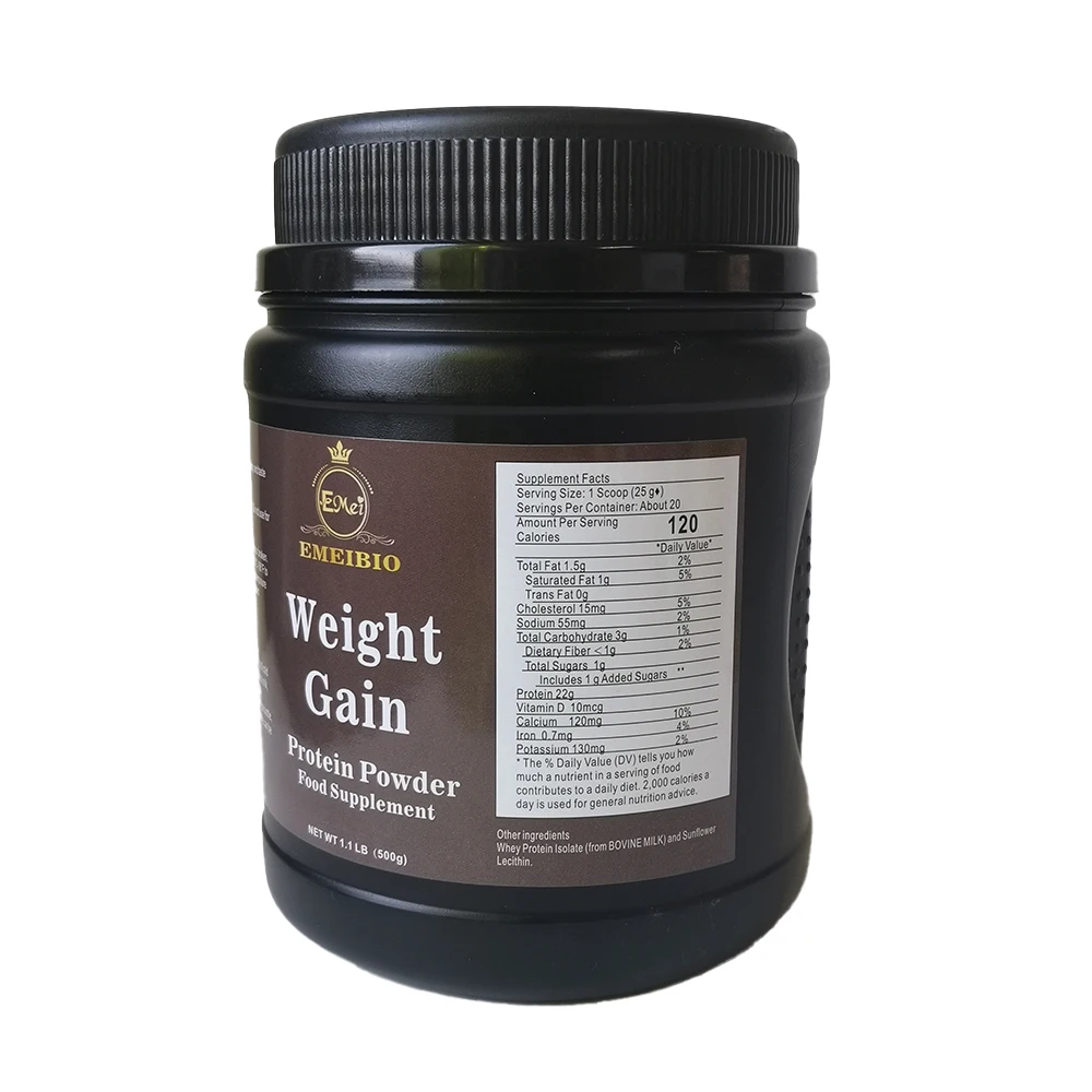 Weight Gain Powder OEM Manufactures Logo Fastest Weight Gain Whey Protein 100% Natural Food Supplement Protein Powder