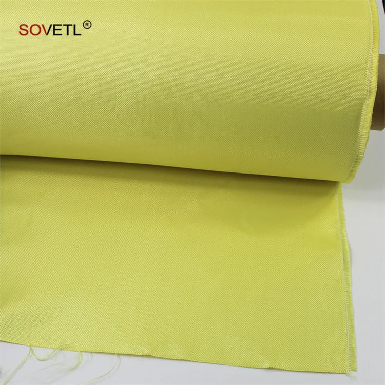Aramid Fabric 200, 240, 400gsm High Strength Temperature Resistant Reinforced Kevlars Para Aramid Woven Fabric for industry